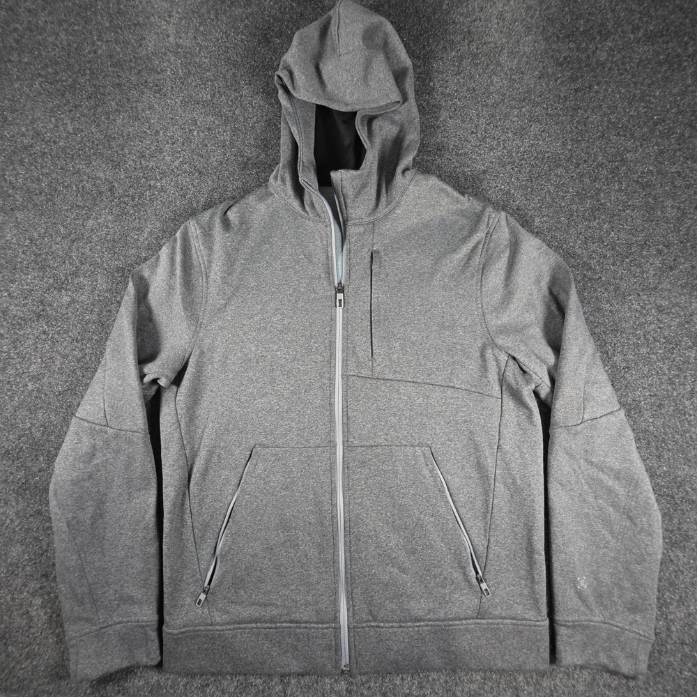 Lululemon City Sweat Full Zip Hoodie Jacket Mens Medium Grey Athletic Activewear